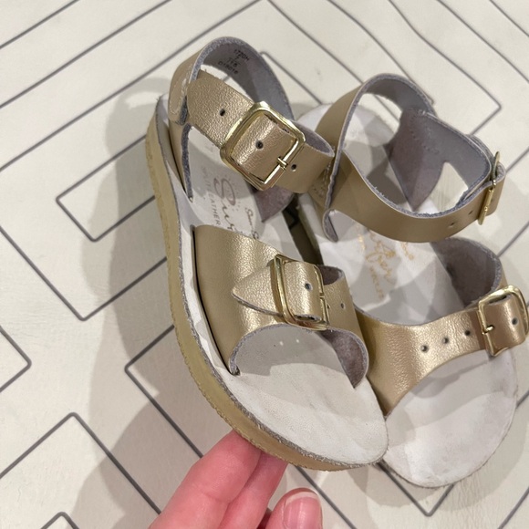 Saltwater Gold Buckle Sandals - Picture 3 of 8